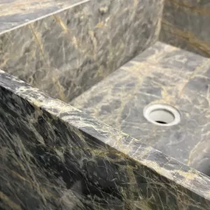 Раковина из китайского мрамора Yellow Spider 