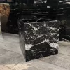Кашпо из мрамора Nero Marquina